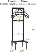 Artigarden Outdoor Garden Hose Holder Freestanding with Brass Faucet And 4 Spikes, Heavy Duty Metal Water Hose Reel Stand Hanger Rack Organizer Holds Storage 150ft Hose for Outside Yard Lawn, Black - Image 2