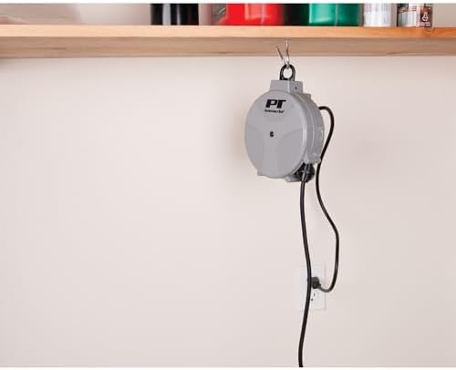 Performance Tool W2275 20' 18GA Retractable Cord Reel with Spring Loaded Auto-Rewind - Image 5