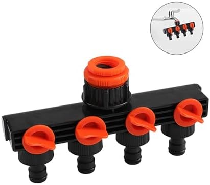 Garden Watering Irrigation Tools 4-Way Tap Hose Splitter Drip Manifold Fittings Pipe Connector Set Faucet Quick Thread - Image 2