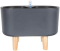 Self Watering Flowerpot, Black Plastic Plant Container for Flowers by GRADENEVE