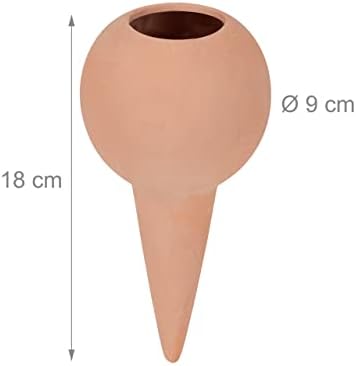 Relaxdays Clay Watering Spikes, Set of 4, Stakes for 1.5 L Plastic Bottles - Image 4