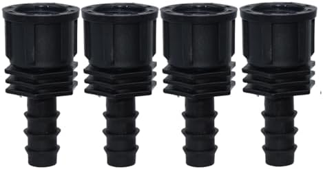 4PCS 1/2" 3/4" Threaded 16 20 25MM PE Hose Barb Tee Connector Adapter Tubing Joints Garden Drip Irrigation Coupling Repair(KSL01-211-4PCS) by Unknown