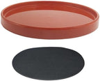 Yukfona Ceramic Plant Saucer Tray 1 Pcs 12 Inch Red Terracotta, 12.5"OD x11.9"ID x1.6"Deep Fits flower pots Bottom≤11.9",Heavy Duty Glazed Round Planter Drip with Catch Basin for Indoor Outdoor Plants by YUKFONA