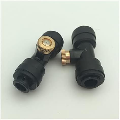 Garden Drip Irrigation System Accessories 10 Pieces of 1/4 Inch Sliding Lock Type Outdoor Atomizing Nozzle, Three-Way Water Copper Atomizing Nozzle, Cooling System Atomizing Nozzle Kit - Image 5