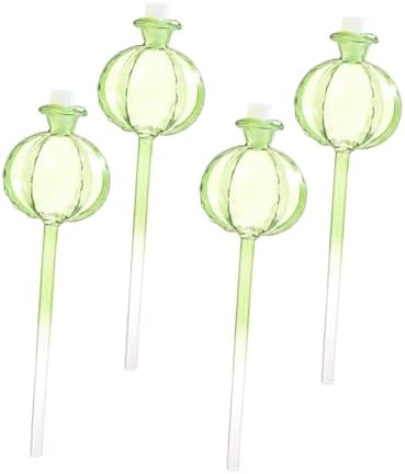BESPORTBLE 4pcs Self Watering Bulbs Clear Glass Plant Watering Globes for Automatic Plant Care Cactus Shaped Easy to Use Decorative by BESPORTBLE