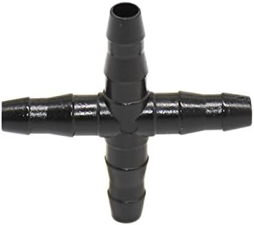 Hose Connector 1/4" Cross Connector 4/7 Hose 4 Way Divider Garden Irrigation Barb Drip Irrigation Fitting 1000 Pcs (Color : Black) - Image 6