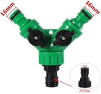 Y-type Shunt Valve Garden Irrigation System Water Splitter 2 Way Y Shape Quick Connector Tap Adapter Controller(With nipple joint) - Image 2