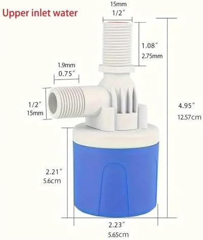 Fully Automatic Water Level Control Float Valve 1/2" Auto Shut Off Automatic Water Stop Automatic Water Make-up Controller(Upper Inlet Water) - Image 6