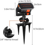 Oscillating Garden Lawn Sprinkler, Adjustable Spray Angle Grass Watering Irrigation System with Spike Base, Fits 3/4" Hose, Black/Orange - Image 2
