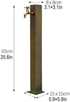304 Stainless Steel Vertical Garden Water Column, Freestanding Hose Stand with Faucet for Outdoor Irrigation and Washing - Durable Design, Easy to Use - Image 2
