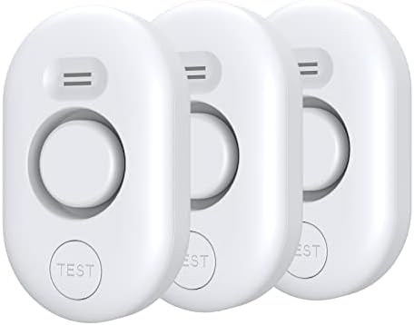 Water Leak Detector Sensor Alarm: Home Water Flooding Monitor Smart Sink Overflow Monitoring Adjustable Wet Moisture Alert Pipe Leakage Drip Detection Warning for Basement Floor (3 Sensor) by METAK