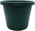 The HC Companies Classic Round Plastic Plant Pot w/Rolled Rim - Lightweight & UV Resistant Flower Pot for Herbs & More - Outdoor & Indoor Plant Pots w/Drainage (15.5 inch Evergreen, Pack of 1) by TheHCCompanies
