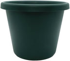 The HC Companies Classic Round Plastic Plant Pot w/Rolled Rim - Lightweight & UV Resistant Flower Pot for Herbs & More - Outdoor & Indoor Plant Pots w/Drainage (15.5 inch Evergreen, Pack of 1) by TheHCCompanies