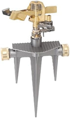 Garden Sprinkler 360 Degree Rotating | 49ft Spray Distance Covers 7,542 Sq Ft | Lawn Sprinkler with Brass Nozzle for Yard/Orchard | Adjustable 20° - 360°, Spike Base - Image 7