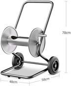 Heavy Duty Water Hose Reel Cart, Portable Garden Hose Holder with Large Capacity Spool, Industrial Metal Construction for Outdoor Watering, Car Wash, Yard Cleaning - Image 2