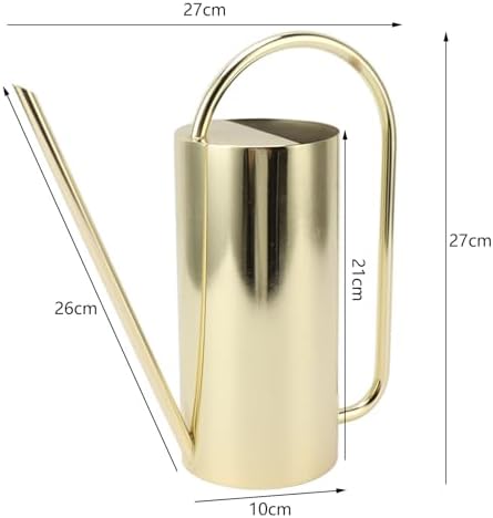 Stainless Steel Watering Can, Indoor Metal Watering Can Long Spout 1500ml Large Capacity Watering Kettle for Desk Office Plants (Gold) - Image 7