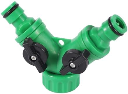 Y-type Shunt Valve Garden Irrigation System Water Splitter 2 Way Y Shape Quick Connector Tap Adapter Controller(With quick joint) by Unknown