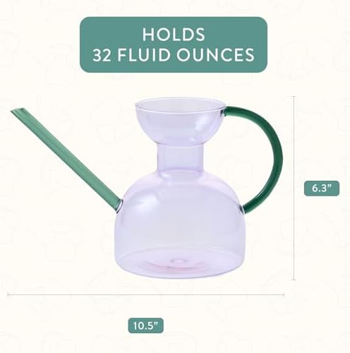 Modern Sprout Glass Watering Can w/Long Sprout - 32oz - (Purple/Emerald) - Image 4