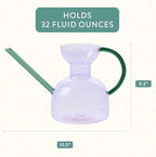 Modern Sprout Glass Watering Can w/Long Sprout - 32oz - (Purple/Emerald) - Image 4
