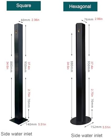 Floor Mounted Faucet Outdoor Water Pipe Vertical Fountain Irrigation Column,Freestanding Outdoor Water Column - Antifreeze Faucet Dispenser, Durable Garden Hydrant Fountain, Floor Mount Tap - Image 2