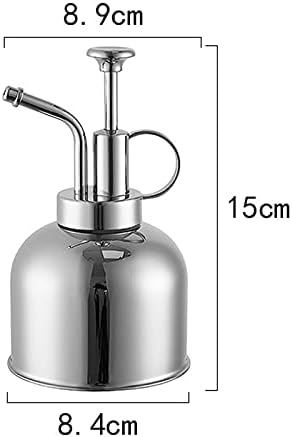 Stainless Steel Plant Mister Spray Bottle, Vintage Style Watering Can, Silver - Image 2