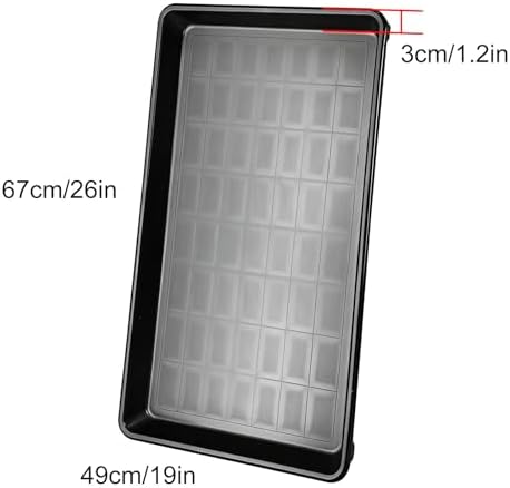 Rectangular Plastic Trays for Plants, Plant Watering Tray, PVC Material, Reinforced Bottom Mesh, Suitable for Both Indoor and Outdoor(Blue,67x49x3cm/26x19x1.2in) - Image 2