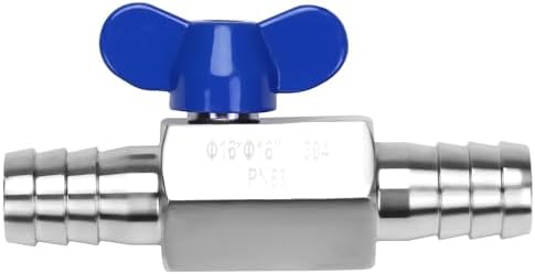 DERNORD 5/8" Hose Barb Ball Valve SS304 Mini Shut Off Ball Valve for Water Gas Fuel Drip Irrigation and Aquariums (Pack of 2) - Image 2