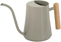 Watering Can for Indoor Plants, 1L Small Stainless Steel Watering Pot with Long Spout, Wood Handle, Metal Water Can for House Plant Garden Flower Outdoor (Gray) by oreilet