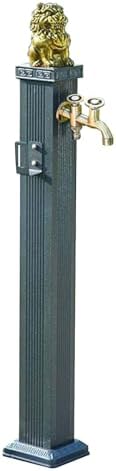 Free Standing Water Column for Home Garden, Outdoor Column Faucet, Garden Hose Holder with Full Copper Faucet, Square Garden Water Column, Stainless Steel(Multi-Colored,113cm/44.5in) by Unknown