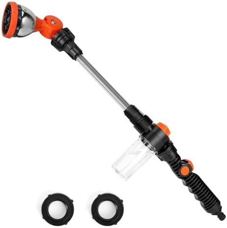 Heavy Duty Metal Watering Wand - 23" Hose Sprayer with 10 Spray Patterns, 180° Swivel Head Thumb Control,Ideal for Watering Hanging Basket and Shrubs, Flower by Hoofun