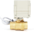 U.S. Solid 1/2 in Motorized Ball Valve with Programmable Auto On-Off Cycle Timer, 2-Way Brass Electric Actuator, 00:00:00-99:59:59 Timing, IP67, AC/DC 9-24 V, NPT, for Water and Air - Image 2