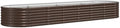 Metal Garden Raised Bed 116.5x31.5 in Outdoor Brown Planter Box by Unknown