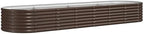Metal Garden Raised Bed 116.5x31.5 in Outdoor Brown Planter Box by Unknown