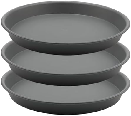 TITE Plant Saucer Heavy Large Planter Durable Thicker Plastic Plant Trays for Indoors and Outdoor,Plant Saucer Drip Trays (Grey, 16 inch) by Grandisk