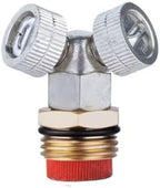 1/2"（DN15） Brass Mist Nozzle Thread Mist Nozzle for Lifting Garden Bed Backyard Outdoor Cooling System（Pack of 5） Fan-Shaped Double Spray Belt Filter 5pcs - Image 2