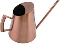 FABULETTA Stainless Steel Watering Can with Long Spout for Indoor Outdoor Plants, Rust Resistant Metal Water Pot for Garden Home Decor, Copper Gold Black(1500 mL Copper) by Fabuletta