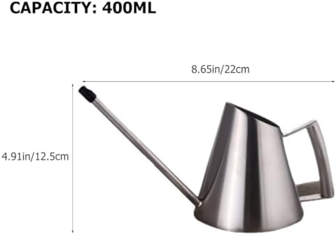 Stainless Steel Watering Can for Indoor Plants Long Spout Metal Pot Ergonomic Handle Large Opening Easy Refill Gardening Tool for Houseplants and Flowers - Image 2