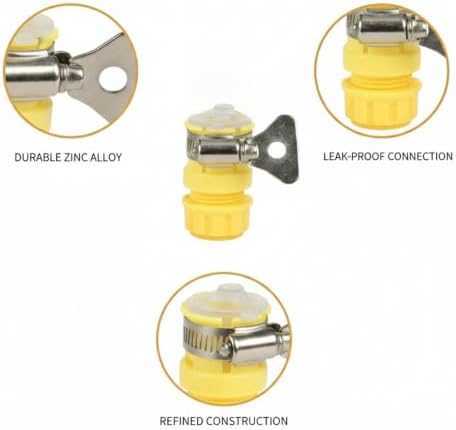 Zinc Alloy Garden Hose Spray Nozzle - Durable Watering Wand with Adjustable Multi-Pattern Head for Outdoor Gardening, Car Washing & Cleaning (Yellow) - Image 6