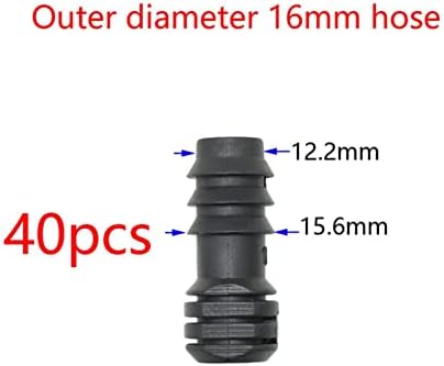 Connector 40 Pieces of 16/20/25mm Garden Hose Three-Way Elbow End Direct Head 16/20/25mm PE Hose Manifold Repair 90 Degree Joint (Color : Red) - Image 2