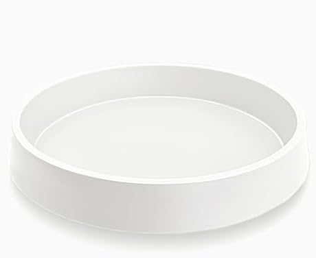 Plant Saucer Tray for Ceramic Plastic Pots, 18 inch Plant Saucers for Indoors, Pot Saucers Trays, Bird Bath Bowls, Flower Planter Water Drip Trays for Pots Base (18", White) by Bleuhome
