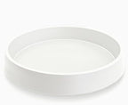 Plant Saucer Tray for Ceramic Plastic Pots, 18 inch Plant Saucers for Indoors, Pot Saucers Trays, Bird Bath Bowls, Flower Planter Water Drip Trays for Pots Base (18", White) by Bleuhome