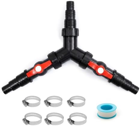 3 Way Hose Connector, Y Pond Hose Adapter (25/32/38mm), Pond Pump Y Water Distributor for Fish Tank & Water Tank for Irrigation (CST-02F) by Unknown