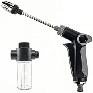 Jet Nozzle Pressure Washer-Turn Any Hose Into High-Pressure Water Cleaning Jet,Rotating Nozzle with 3 Spray Modes and Can Control The Flow of Water for Garden Hose,Patio, Car (with a Spray Bottle) by Unknown