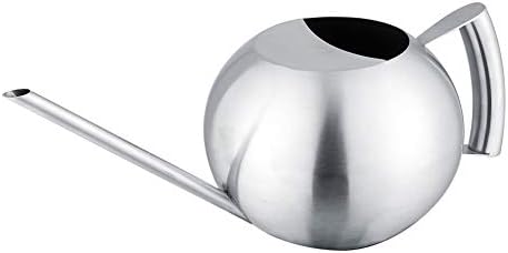 Round Watering Can, 1000mL Steel Long Mouth Small Indoor Pot by Tomotato