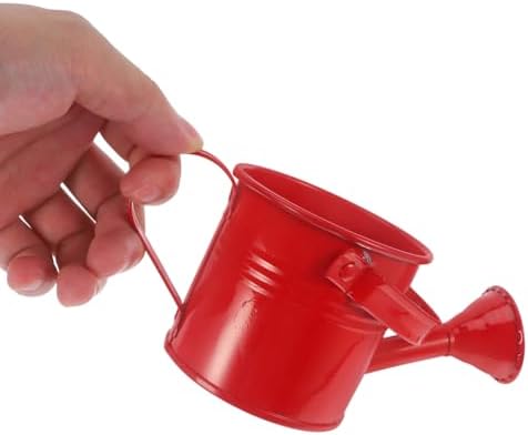 Kids Metal Watering Can, 6pack Small Iron Watering Can for Gardening Succulents Houseplants Bonsai, Mini Water Pot for Children Sprinkling Bucket (Mixed Style: Pink, Green, Yellow, Beige, Blue, Red) - Image 7