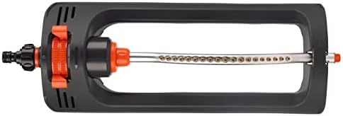 Automatic Oscillating Lawn Sprinkler with 19 Adjustable Spray Patterns Aluminum Alloy Body Heavy-Duty Plastic Base for Garden Irrigation & Yard Watering - Image 2