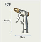 High Pressure Water Spray Sprayer, Heavy-Duty Metal Garden Hose Nozzle With Brass Connector For Plants And Lawn Cleaning Nozzles - Image 5