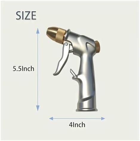 High Pressure Water Spray Sprayer, Heavy-Duty Metal Garden Hose Nozzle With Brass Connector For Plants And Lawn Cleaning Nozzles - Image 5