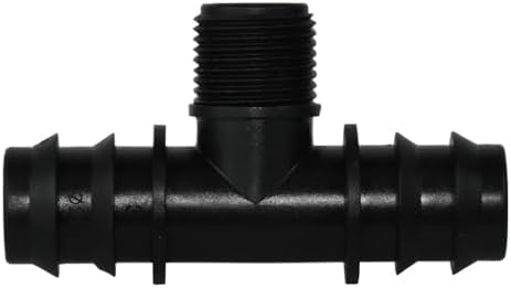 4PCS 1/2" 3/4" Threaded 16 20 25MM PE Hose Barb Tee Connector Adapter Tubing Joints Garden Drip Irrigation Coupling Repair(KSL01-298-4PCS) by Unknown