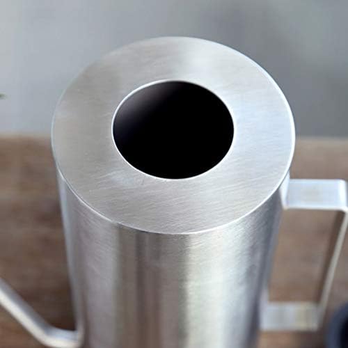 Steel Watering Can Metal Watering Pot Long Spout Garden Sprinkling Kettle Potted Plants with Handle for Outdoor Indoors House Plants 1500ml Silver - Image 3